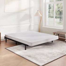 5-inch Low Profile Metal Box Spring Mattress Foundation with Cover (size: King)