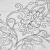 White Damask Embroidered 4 Piece Oversized Bedspread Set