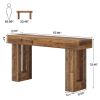 Modern Farmhouse 63-inch Entryway Console Sofa Table in Wood Finish