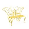 Modern Outdoor Butterfly Garden Bench in Metal Finish