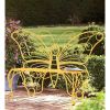 Modern Outdoor Butterfly Garden Bench in Metal Finish