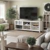 Farmhouse TV Stand in Wood Grain Finish - for TVs up to 70-inch