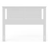 Farmhouse Solid Wood Slatted Headboard in White Finish
