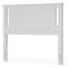 Farmhouse Solid Wood Slatted Headboard in White Finish