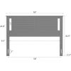Farmhouse Solid Wood Slatted Headboard in White Finish