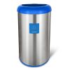 13-Gallon Stainless Steel Recycle Bin with Open Top