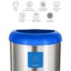 13-Gallon Stainless Steel Recycle Bin with Open Top