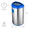 13-Gallon Stainless Steel Recycle Bin with Open Top