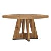 Modern Kitchen 4-Person Circular Dining Table in Wood Finish