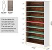 9 Tier Wood Shoe Storage Cabinet, Holds Up To 45 Pairs