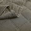 3-Piece Sage Green Faded Stone Washed Cotton Quilt Set