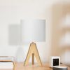 Set of 2 - Scandinavian Style Tripod Desk Lamp with Linen Drum Shade