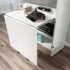 Drop Leaf Computer Desk Craft Table Armoire in Wood Finish - Made in USA