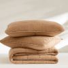 Taupe Brown Sienna Faded Stone Washed Cotton Quilt