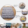 Japanese Style Foldable Futon Floor Mattress in Grey Floral Pattern