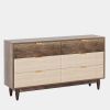 Retro Mid-Century Modern 6 Drawer Dresser Chest of Drawers