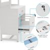 Home Office Lockable 2 Drawer Filing Cabinet Bookshelf in Wood Finish