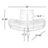 Half-Circle Outdoor Powder Coated Aluminum Tree Bench