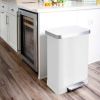 20-Gallon Stainless Steel Kitchen Trash Can with Step-on Lid
