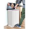 20-Gallon Stainless Steel Kitchen Trash Can with Step-on Lid