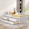 Twin Captains Bed with Pull Out Trundle and 3 Storage Drawers