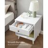 Mid-Century Modern Bedroom 1-Drawer Nightstand End Table Wood Finish