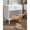 Mid-Century Modern Bedroom 1-Drawer Nightstand End Table Wood Finish