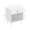 Mid-Century Modern Bedroom 1-Drawer Nightstand End Table Wood Finish