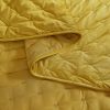 3-Piece Mustard Yellow Velvet Embroidered Super Soft Quilt Set