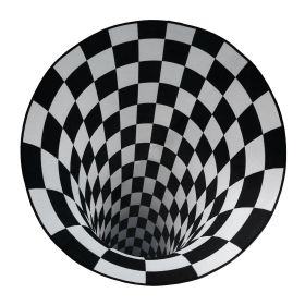 3D Visual Floor Area Mat Anti-slip Illusion Rug Doormat Round Living Room Carpet Mat (Option: IllusionCarpet60cm)