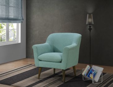 Shelby 31.5" Woven Fabric Oversized Armchair (Color: Aquamarine Teal)