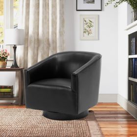 Garland Wood Base Swivel Chair (Color: Black)